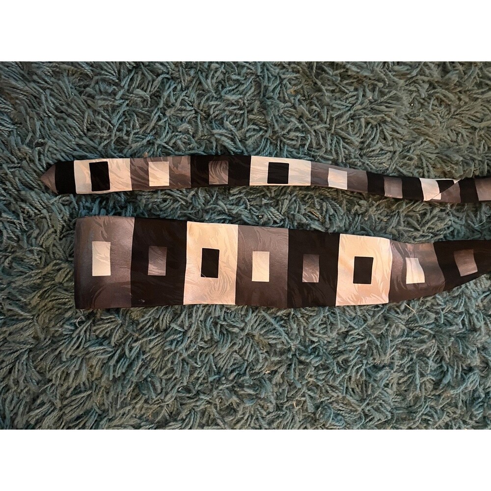 Giorgio Brutini Necktie Gray Geometric Pattern Men's Neck Tie 58x4"